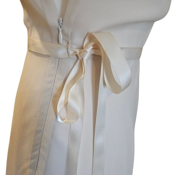 Laundry Ivory 0 Silk Chiffon Midi Dress – Romantic Core Bridalcore Elegance - Picture 8 of 16